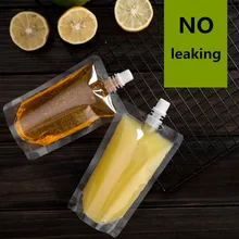 Bolsa de plástico con boquilla para bebidas, bolsa de almacenamiento para bebidas, zumo líquido, leche, fiesta de boda, 50/100 piezas