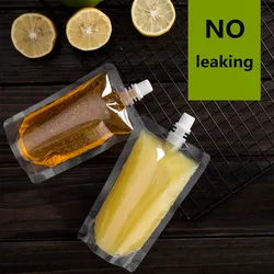 50/100pcs Stand up Plastic Drink Packaging Bag Spout Bag for Beverage Liquid Juice Milk Wedding Party Drinking Bags Storage