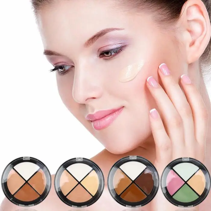 Face Concealer Cream Long Lasting Cover Dark Circles Brighten Makeup for Women JIU55