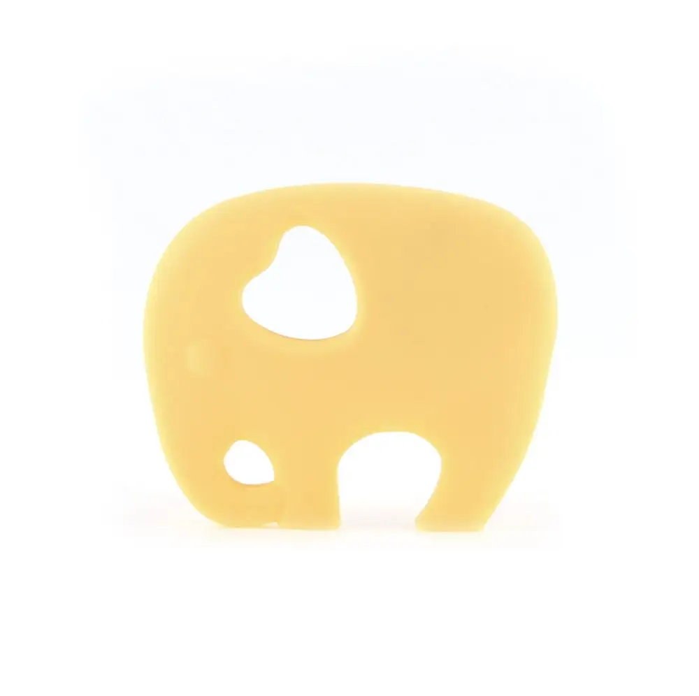 yellow TYRY. HU 1 шт., силиконовый Прорезыватель для зубов в виде слона, ожерелье, Прорезыватель для зубов, бусины, игрушка для кормления ребенка, пустышка, украшение на цепочке, BPA бесплатно - Цвет: yellow