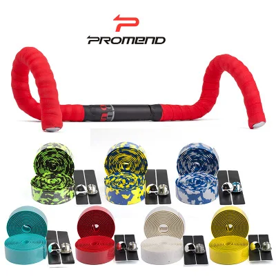 

PROMEND Cork Shaw Mountain Road Bicycle Handlebar Tape Non-slip Cycling Bike Parts Racing Strap 2 Bar Plugs Bike Bandage Belt