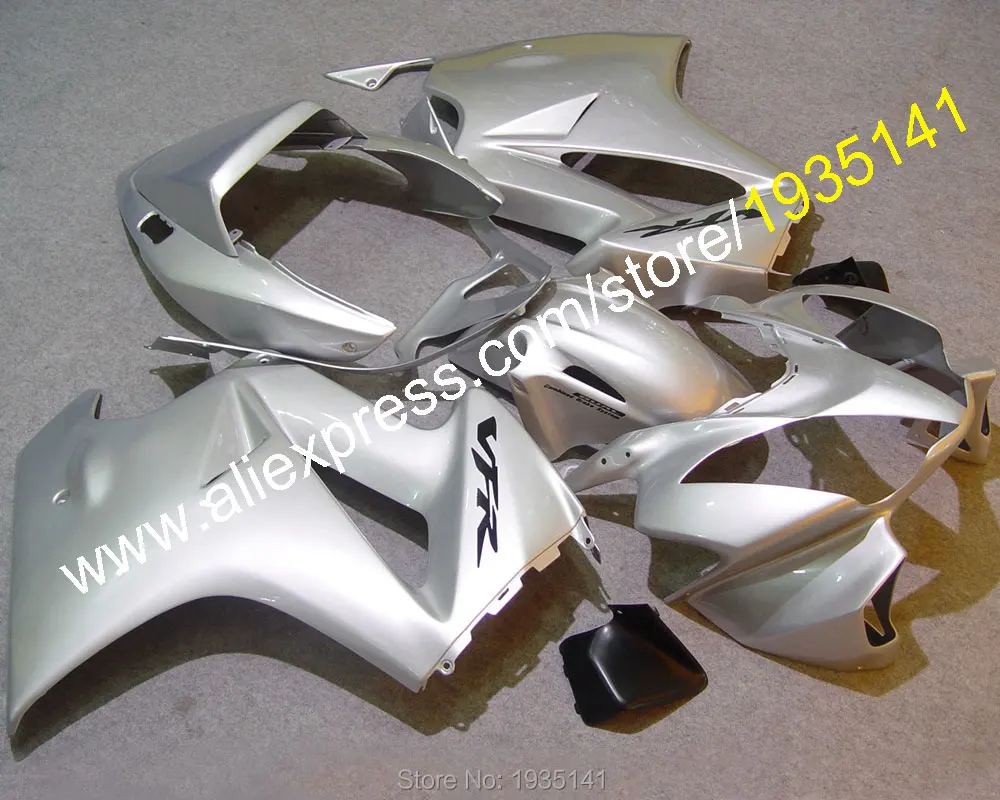 Комплект кузова для Honda VFR800 2002-2012 VFR 800 02-12 серебристый черный обтекатель для мотоцикла(литье под давлением