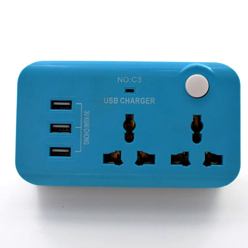 Универсальный USB разъем портативный мощность 3 порты и разъёмы зарядное устройство Универсальное зарядное устройство для путешествий