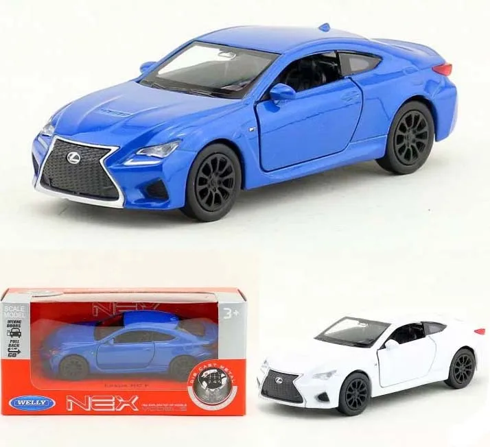 

WELLY 1:36 Lexus RC F Super Sport Racing Toy Diecast Model Blue White With Pull Back Car Collection Kids Gift Free Shipping