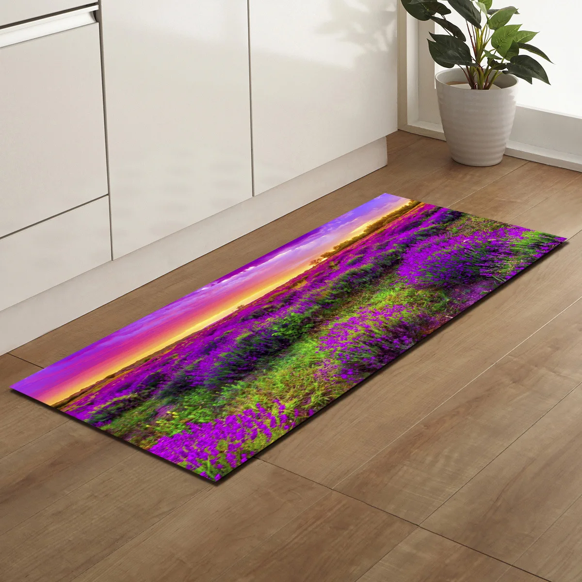 ct2018 Фиолетовый Лавандовый половик с цветочным рисунком кухня пол коврик Carpetd для гостиной ванная комната прикроватный матд Открытый коврик у входной двери - Цвет: ct2018