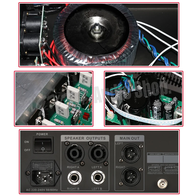 6 Channel Amplifier Mixer with 4 Wireless Handheld