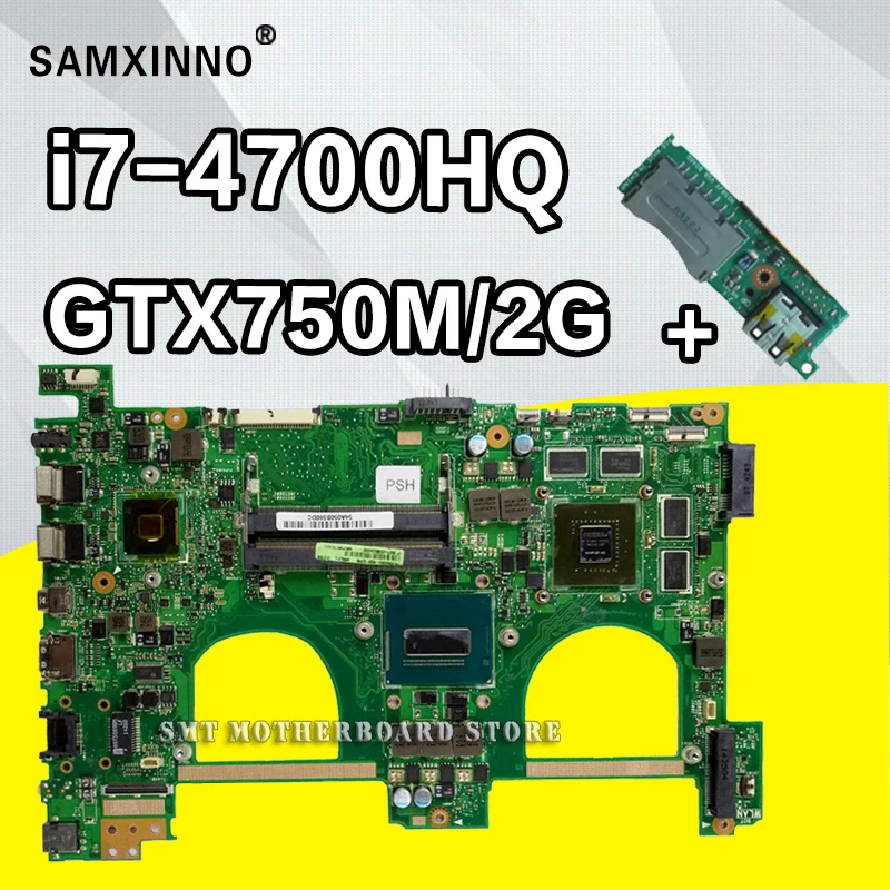 Отправить доска + I7-4700HQ GT850M 4 ГБ N550JK материнская плата для ноутбука ASUS N550JX N550J N550JV