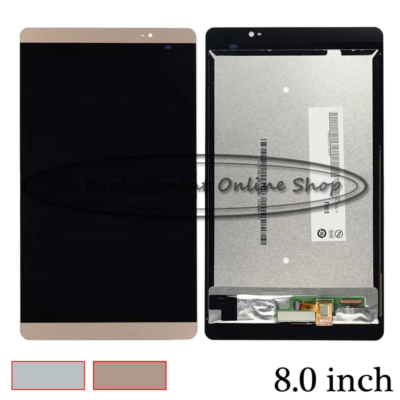 

High Quality 8.0 inch White/Gold LCD DIsplay + Touch Screen Digitizer Assembly For Huawei Mediapad M2 M2-801L M2-802L M2-803L
