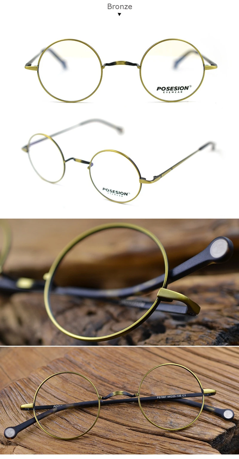 Очки в оправе для очков POSESION для мужчин и женщин, винтажные круглые ацетатные очки для близорукости, компьютерные оптические очки