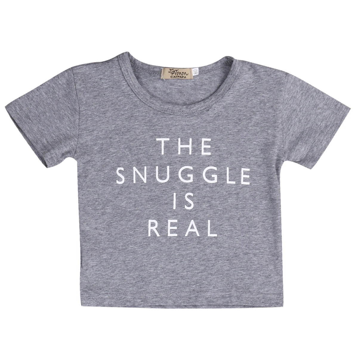 Emmababy High Quality Newborn Kids Summer Clothes Baby Boy Girl Cotton Short SleeveT Shirts Outfit Tops Tee - Color: Gray