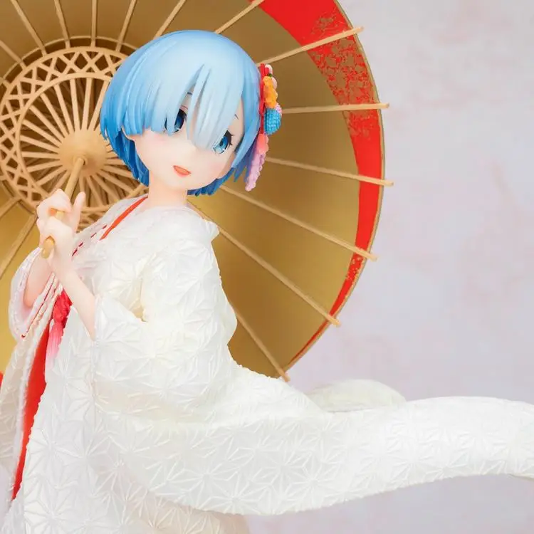 Новое Аниме Re: жизнь в другом мире от Zero Rem Ram белое кимоно невесты с зонтиком Ver. 1/7 ПВХ фигурка модель игрушки