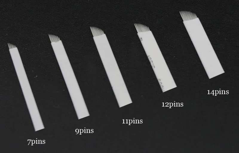 10 шт. микроблейдинг 0,18 мм 7 9 11 12 14 U форма Перманентный макияж бровей гибкие иглы татуировки для 3D Ламина лезвие агулхас Tebori