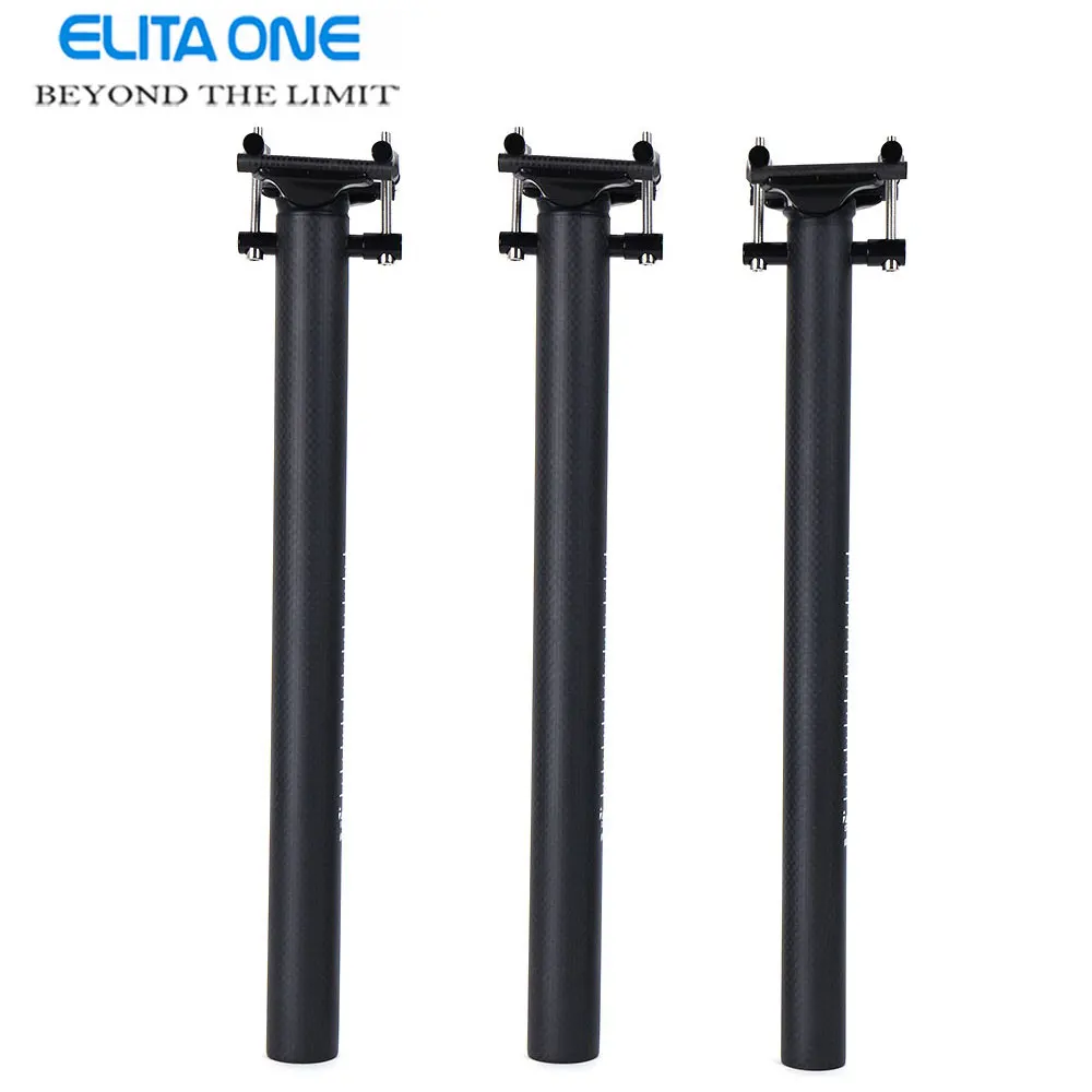 

ELITAONE Carbon Seatpost Super light Bicycle Seat Post MTB Road Bike Bicycle Parts Folding Bicycle 3k Matte31.6/27.2mmx300-400mm