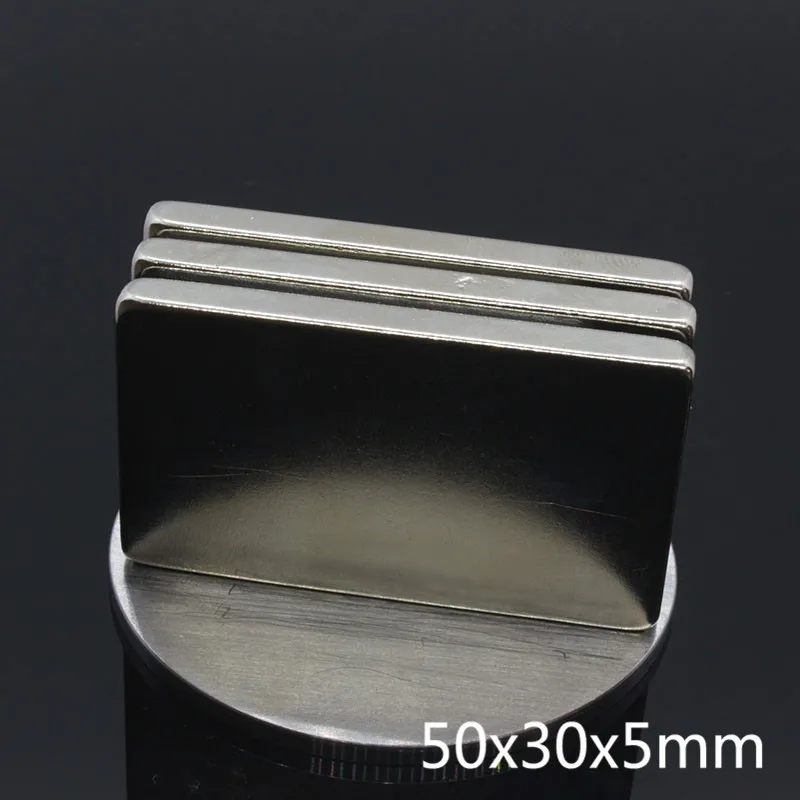 1 шт. мощный редкоземельный прямоугольный магнит f 50x30x5 мм супер сильный неодимовый магнит 50*30*5 мм неодимовый магнит