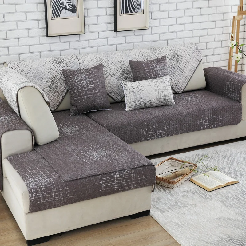 

Geometric Sofa Cover Modern Style Soft Non-Slip Solid Couch Cover Decorative Sofa Slipcover Seat Sofa Towel for Sectional Sofa