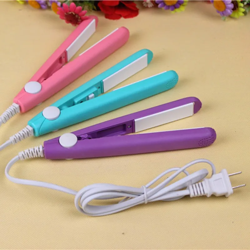 Fashion Mini Hair Straightener Iron Pink Ceramic Straightening