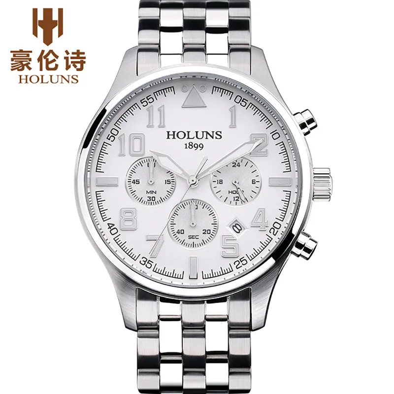 

HOLUNS Sport Cool Luminous Hands Design Mens Wrist Watches Chronograph Army Watch Date Display Military Business Clock Best Gift