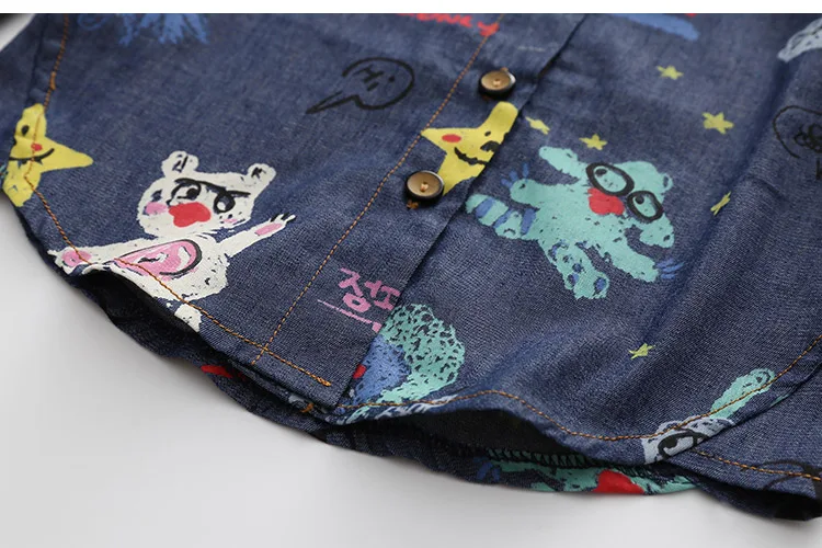 Girl Clothes 2018 Spring Autumn Hot Sale Children Clothing Turn-Down Collar Long Sleeve Animal Print Demi Shirts For Girls (10)