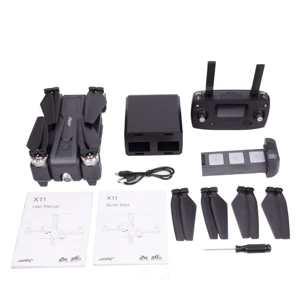 JJRC X11 складной Радиоуправляемый Дрон 5G wifi FPV 2K камера gps 20 мин Время полета