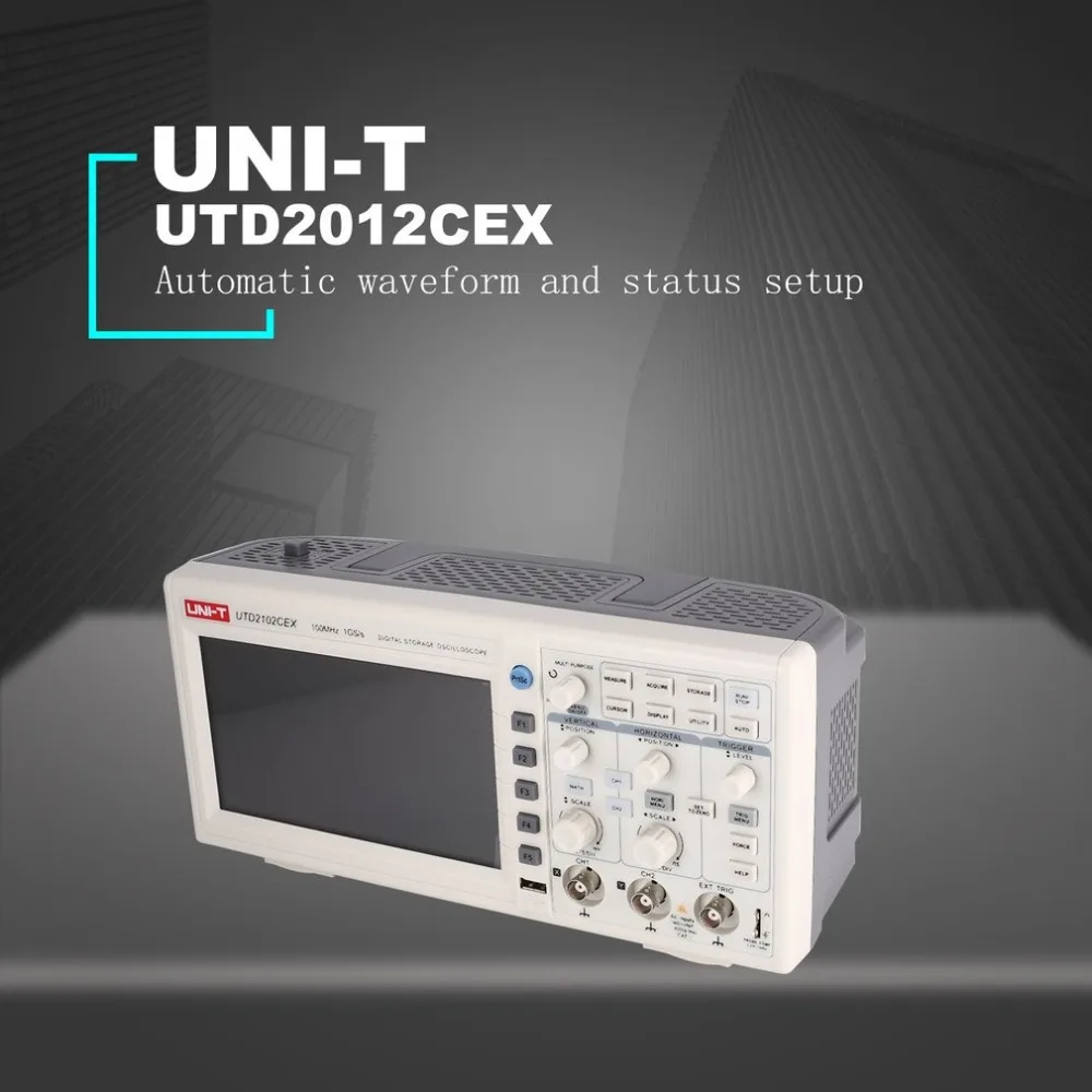 

UNI-T UTD2012CEX Digital Storage Oscilloscope 2 Channels Record USB Waveform Generator 100MHz Logic Analyzer Spectrum