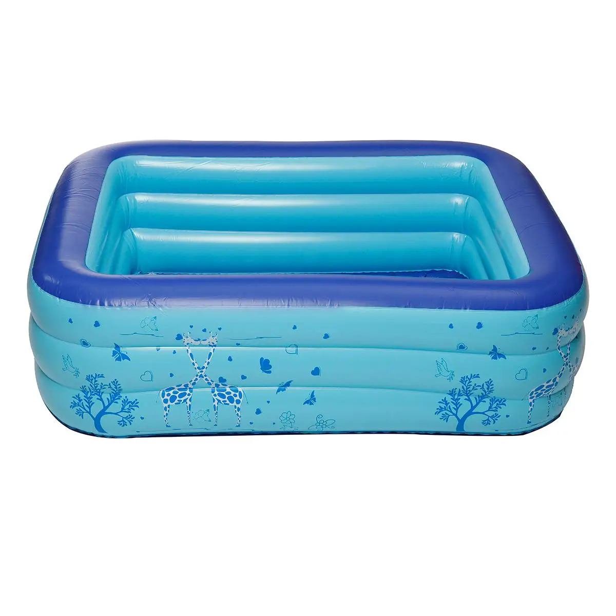 Надувной бассейн для купания, игрушки для детей на открытом воздухе, Детская ванна, летняя забавная синяя ПВХ прямоугольная 1,2 м/1,3 м/1,5 м/1,8 м/2,1 М