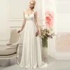 Simple Spaghetti Straps Chiffon Wedding Dresses Customized Bohemian Empire Bridal Gown White/Ivory Vestido de Novia 2020 1