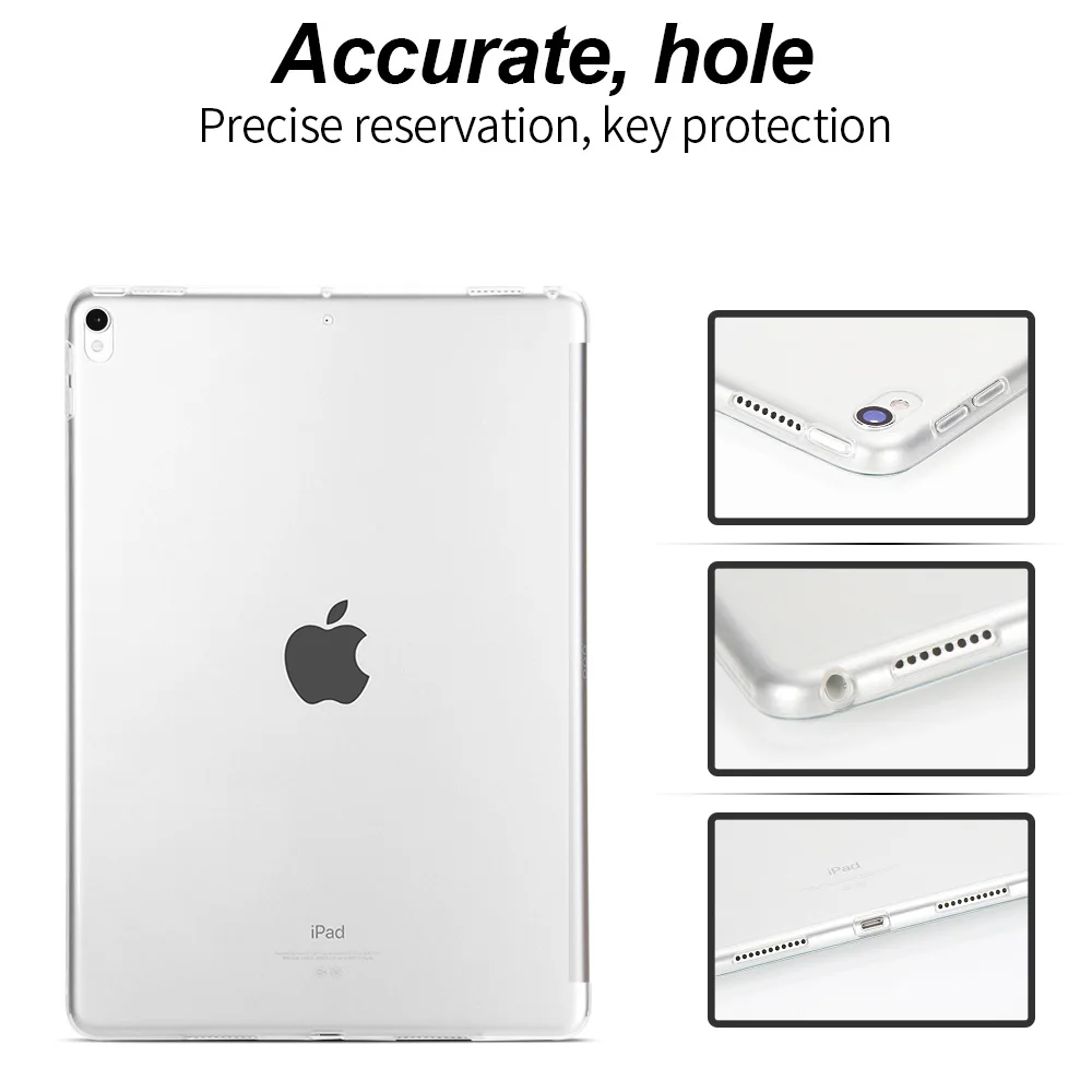 Умный ультратонкий прозрачный мягкий защитный чехол из ТПУ для нового iPad 2017 Pro 10 5