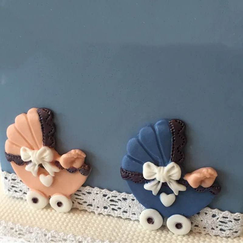 

1PCS Baby carriage Shape Food Grade Silicone Cookie, Jelly, Ice,Fondant Cake Decorating Bakeware M143