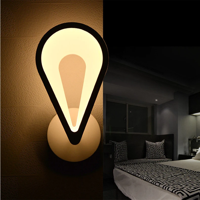 Светодиодные Настенные светильники для дома, спальни, настенная лампа, аппликация, светодиодная для гостиной, акриловая Современная зеркальная лампа, лампе, настенная аппликация