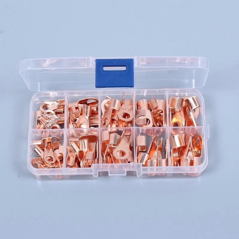 70pcs Open Copper Wire Terminal Mayitr Lugs Battery Cable Connectors OT 10/20/30/40/50A