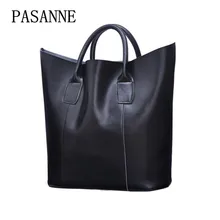 Новые модные сумки из натуральной кожи Большие женские кожаные сумки PASANNE модные женские сумки через плечо