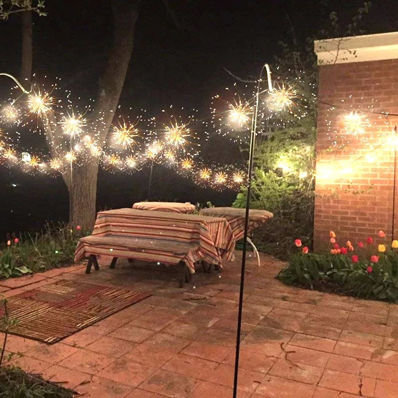 120 светодиодов подвесной светильник-гирлянда в виде звездочки DIY фейерверк медная гирлянда Рождественский светильник s уличный мерцающий светильник на батарейках