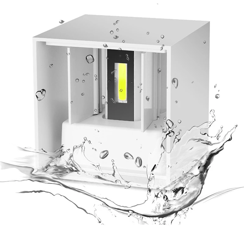 12W Modern Minimalist Waterproof Led Wall Light Outdoor Wall Lamp Aluminum Up Down Wall Lighting AC85-265V Courtyard Wall Sconce (2)