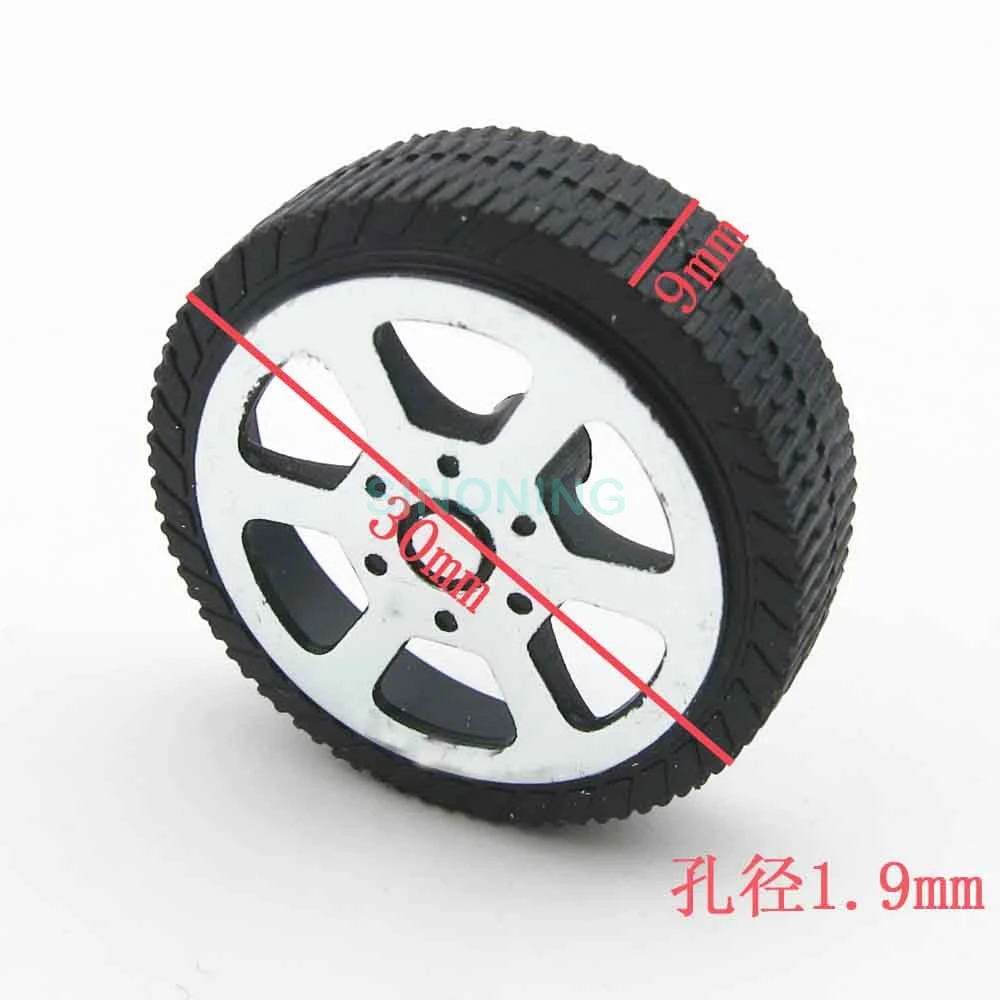 20pics Plastic toy car wheels accessories DIY 30*9*1.9mm wheel 30mm for