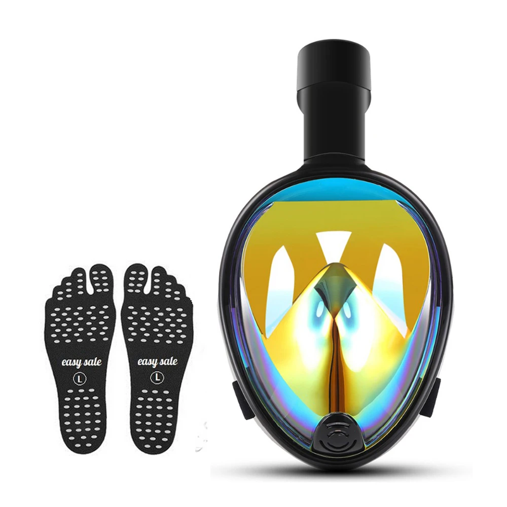 YaHey 2018 كامل الوجه مكافحة الضباب قناع الغطس تحت الماء الرياضة السباحة غص أقنعة الغوص مجموعة ل GoPro كاميرا طوي التنفس