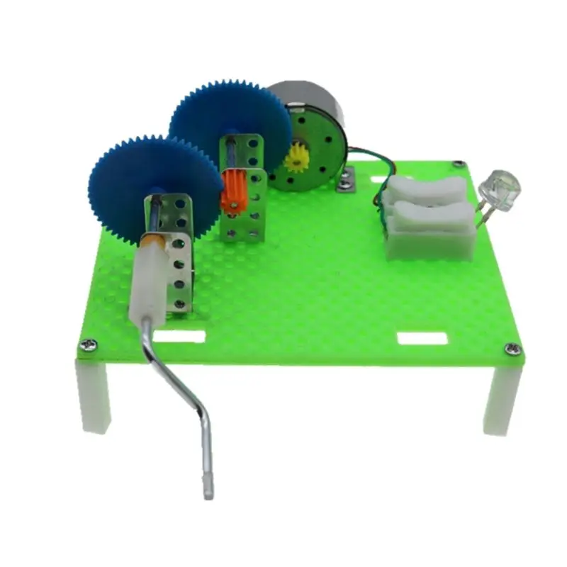 Creative DIY Science Hand Crank Generator Apparatus Kids Children Mounted Assembled Kits Teaching P - 4000018471596