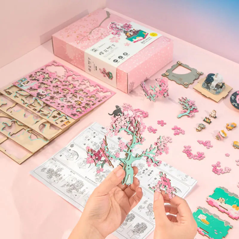 DIY caja de música de madera decoración miniatura figuras asamblea modelo Kits para niñas cumpleaños regalo AM409 DIY caja de música de madera decoración miniatura figuras asamblea modelo Kits para niñas cumpleaños regalo AM409