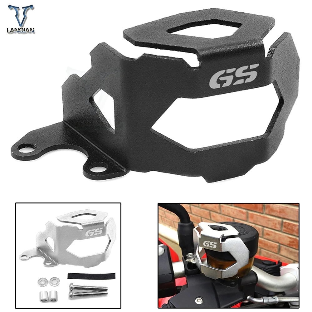Motorcycle Accessories Aluminum Front Brake Pump Fluid Reservoir Guard Cover Protect For BMW F800GS F700GS 13-2018 up with logo |