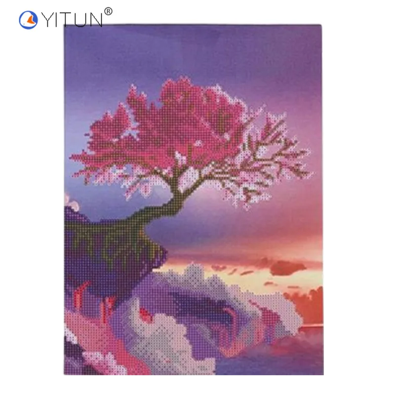 

YITUN Diy Landscape 5D Diamond Painting China Scenic Round Resin Stone Partial Embroidery Diamond Needlework for Room Decor