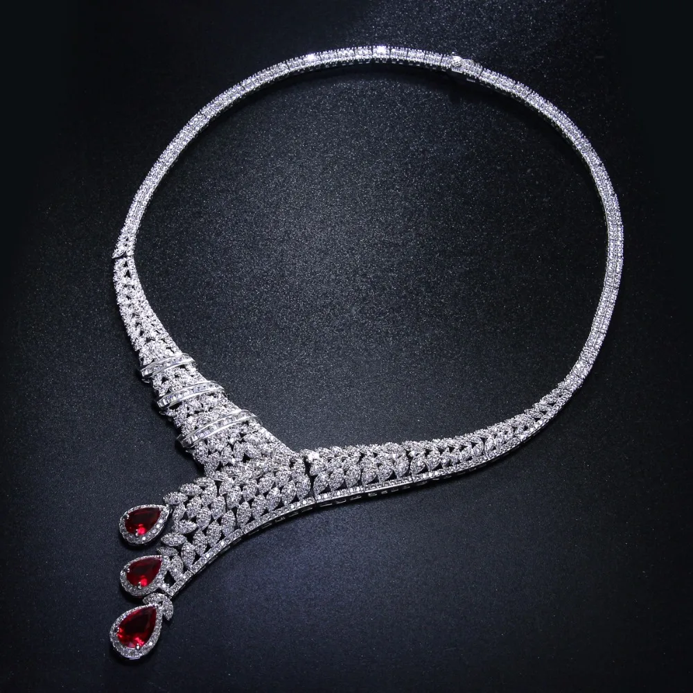 red diamond wedding jewelry sets (5)