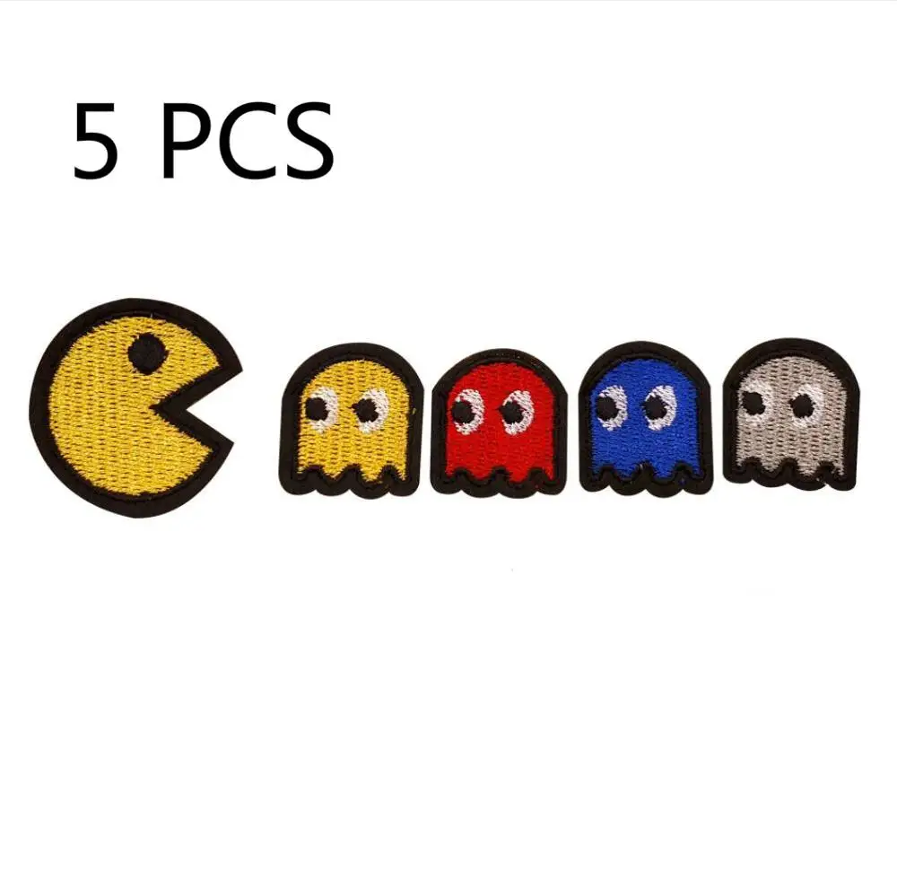 Pacman Железный патч фанки Ретро 80s игровой патч - Цвет: Антикварная медь