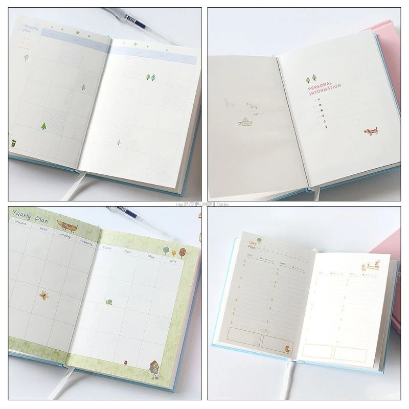 365 дней личный дневник планировщик блокнот ежедневник в твердой обложке офис еженедельный график