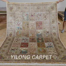 Yilong 5,5 'x8' ручной работы четырехсезонный ковер прямоугольник vantage сад шелк Афган ковры(YL0243A