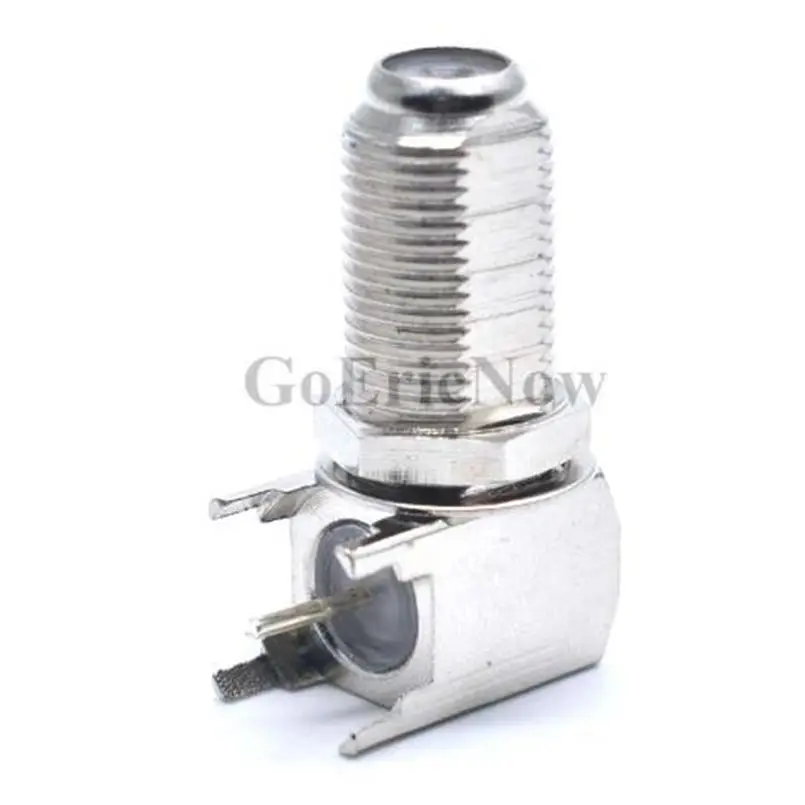 

5 pcs RF Coaxial 50 ohm UK F Female Right Angle PCB Connector Adapter