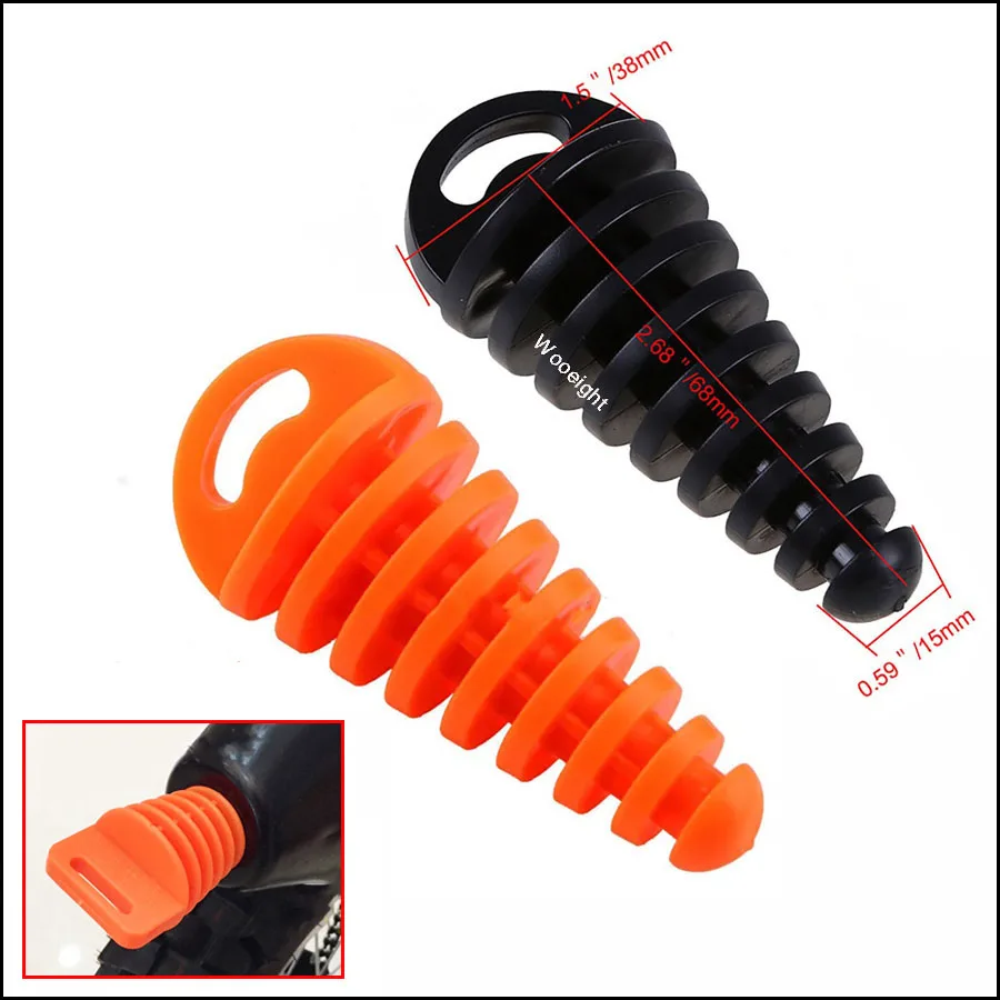 Wooeight Exhaust Pipe Motocross Tailpipe Silencer Air-bleeder Plug Exhaust Silencer Muffler Wash Plug Pipe Protector Motorcycle and ATV (1)