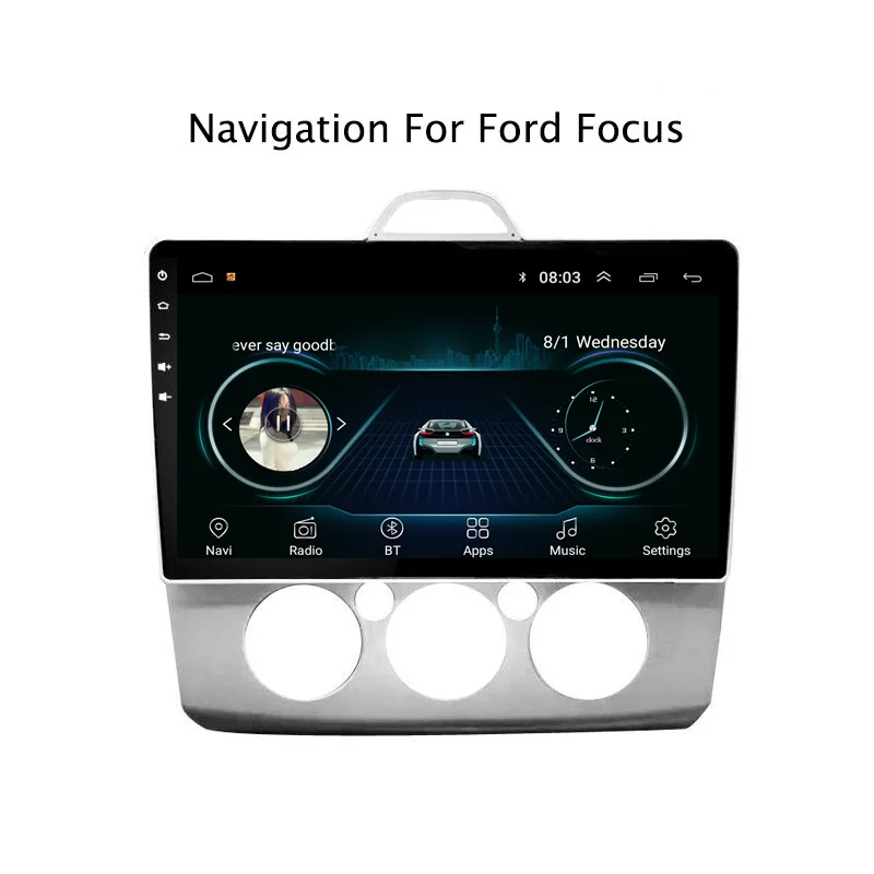 Ectwodvd 9 &quotAndroid 8 1 автомобильный dvd-плеер gps навигация для Ford Focus 2006 2007 2008 2009 2010 2011 2012