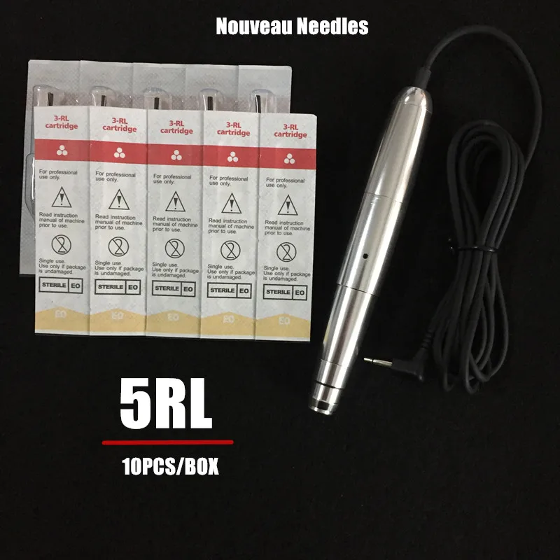 

Promotion 10pcs lot 5RL Disposable Sterilized Permanent Makeup Micropigmentation Machine Cartridge Eyebrow Tattoo Needle