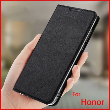 

Hand Made For Huawei Honor 20 pro 8X 9 10 20 Lite Leather Case PU Flip Cover Card Slot
