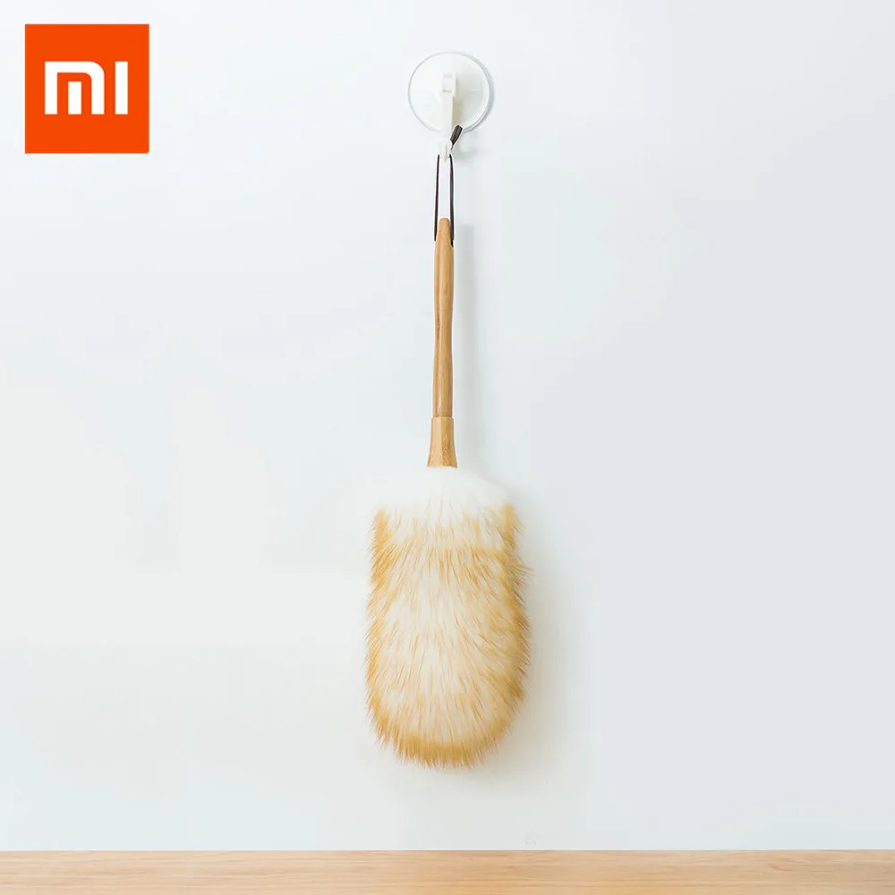 

XIAOMI Cleaning Duster Bamboo Handle Anti Static Soft Microfiber Cleaner Pure Wool Household Mop Lint-free Home Car Clean Tools