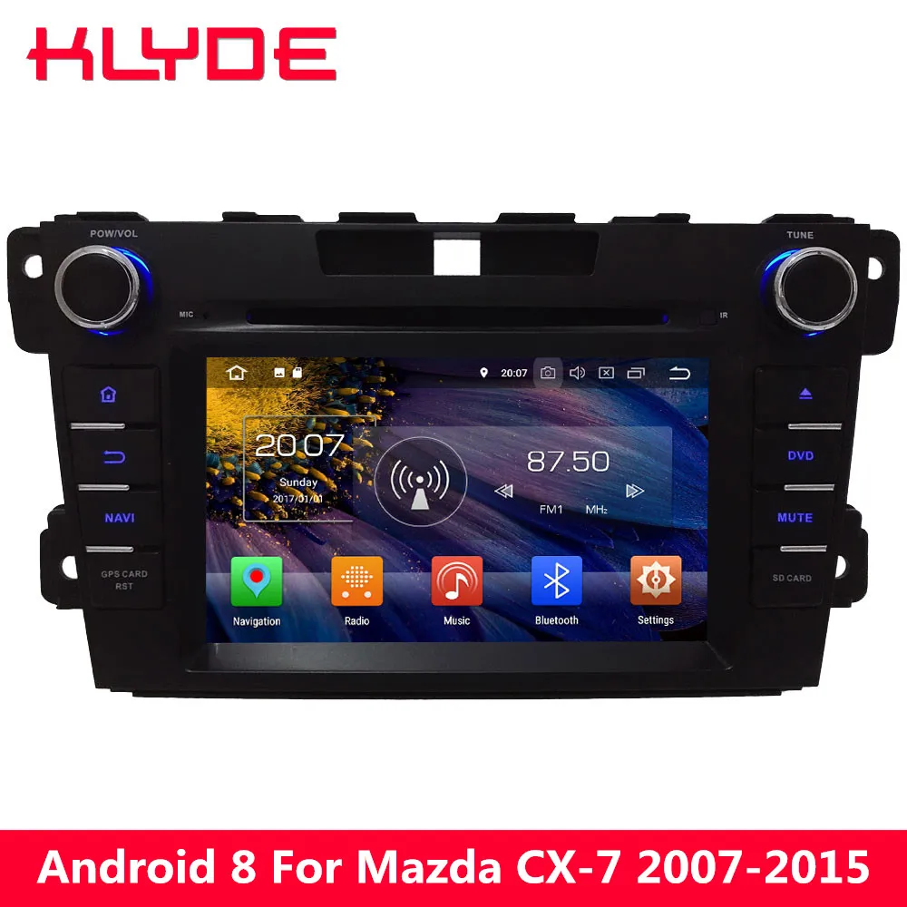 Perfect KLYDE 4GB RAM 32GB ROM 7" Android 8.0 7.1 Octa Core PX5 4G WIFI DAB Car DVD Multimedia Player Radio GPS For Mazda CX-7 2007-2015 0